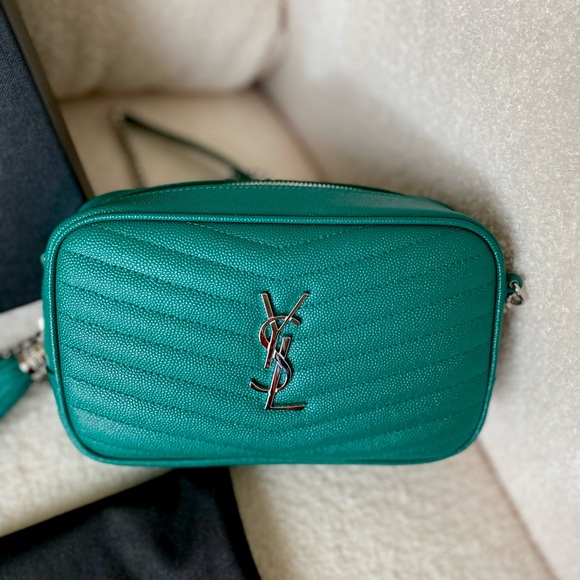 Saint Laurent Mini Lou Bag in “Green Field” color - Picture 7 of 14